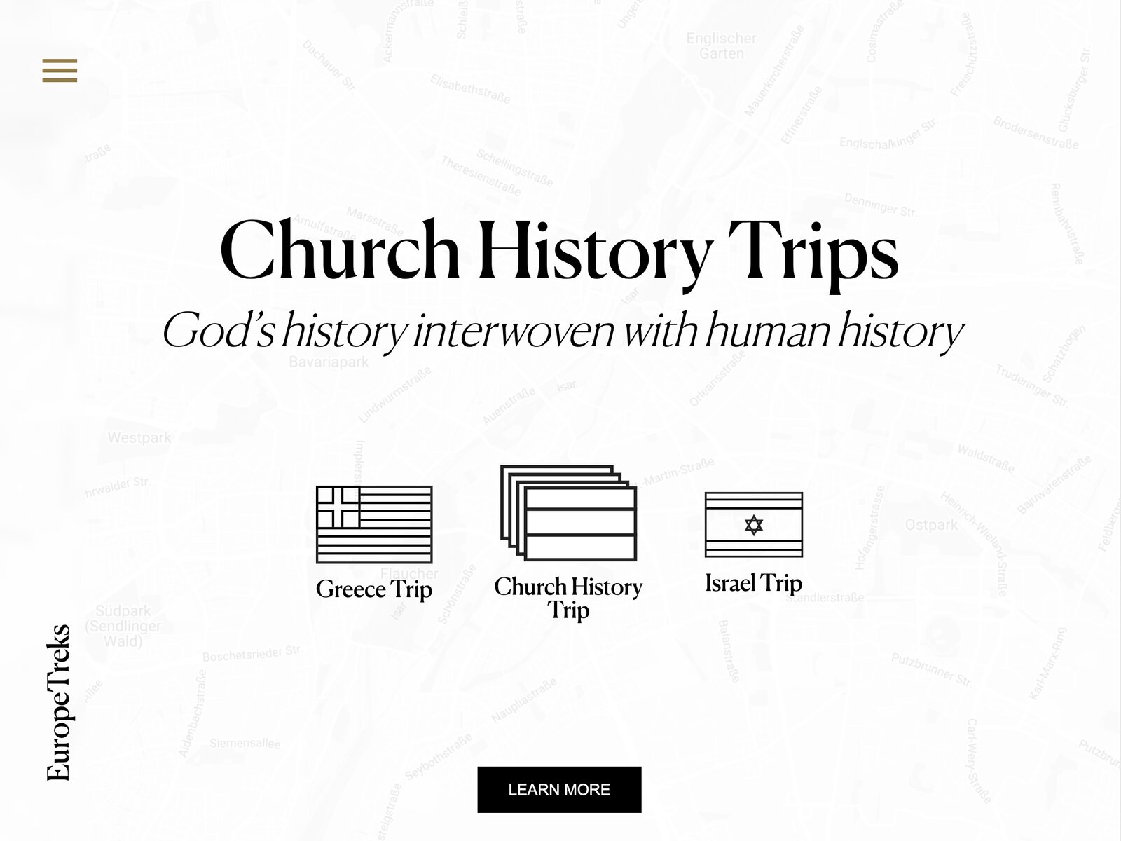 Europe Treks branding and website designed by Hampton Lab